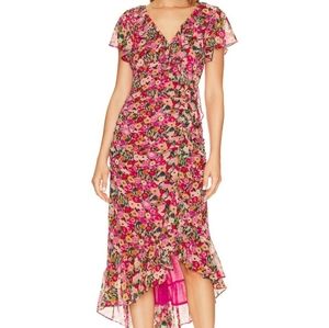 *NWOT* ASTR the Label Vilma Floral Ruched Dress